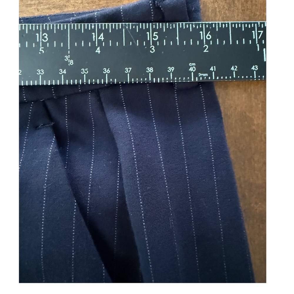 Liverpool Los Angeles Pinstripe Pants Women 8/29 Navy Blue Career Trousers - Picture 6 of 9